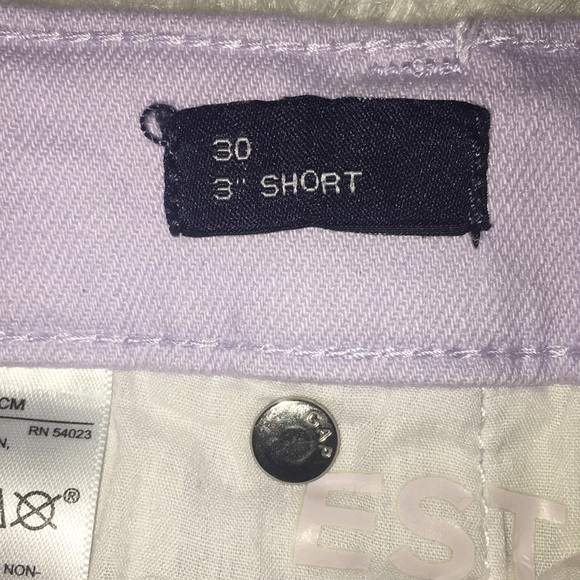GAP lavender 3” Short Raw Hem Jean Shorts - Picture 7 of 10
